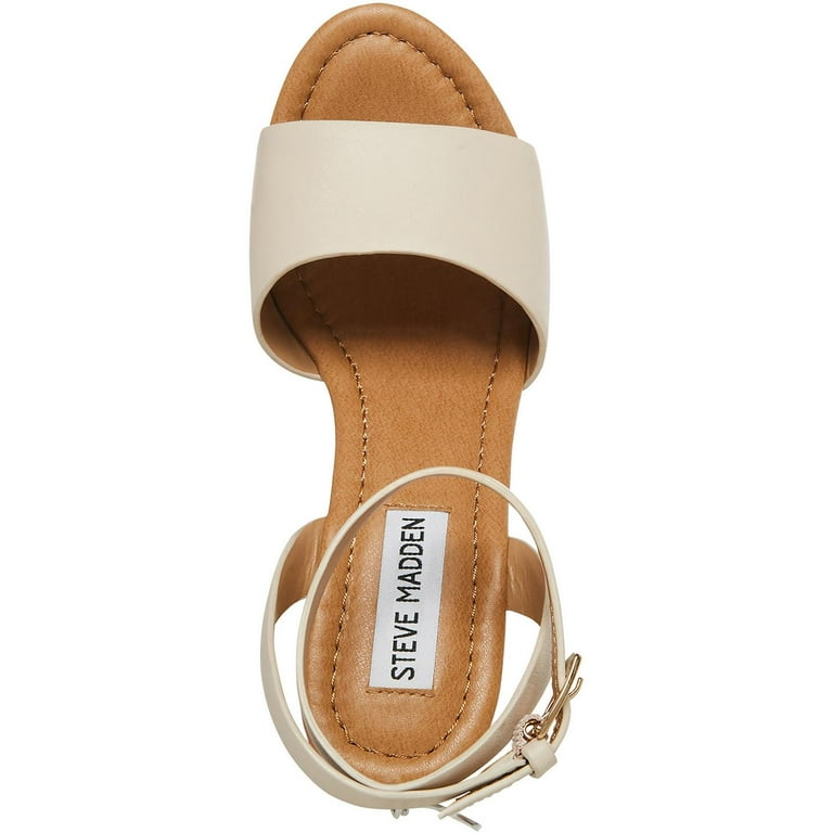 Steve Madden Welsh Bone Leather Ankle Strap Open Toe Steve Madden Welsh Bone Leather Ankle Strap Open Toe