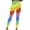 Yellow, variant on Women's Yoga Pants Slanted Rainbow Print Full Length Pants Medium Waist Trousers Multicolor