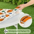 thumbnail image 5 of Colorful Footballs and Stars Pattern Round Fitted Tablecloth with Elastic Edge,Dining Table Cover Waterproof,Outdoor Round Tablecloth for Camping,Dining,Indoor and Outdoor, 5 of 7
