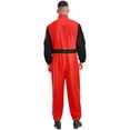 thumbnail image 2 of iiniim Mens Racing Driver Fireman Cosplay Jumpsuit Long Sleeve Front Zip Pockets Halloween Party Outfit Red XXL, 2 of 6