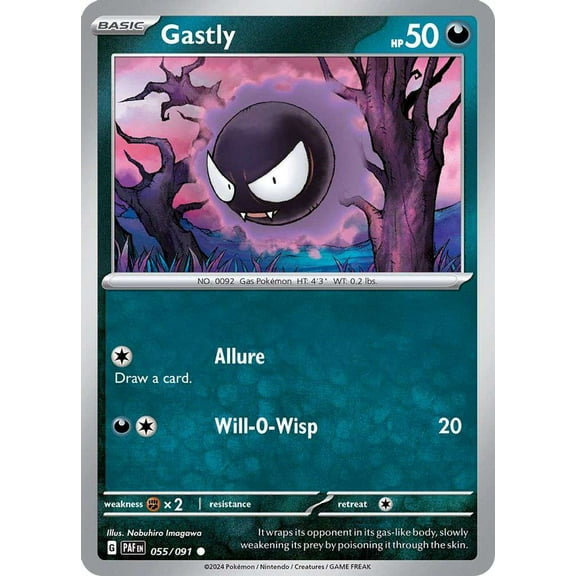 Pokemon Paldean Fates Common Gastly #55