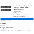 thumbnail image 2 of Front Brake Pad Set - Compatible with 2010 - 2017 Chevy Equinox 2011 2012 2013 2014 2015 2016, 2 of 2