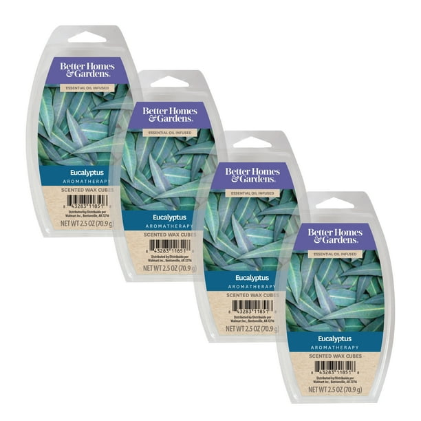 Better Homes & Gardens 2.5 oz Eucalyptus Scented Wax Melts, 4-Pack