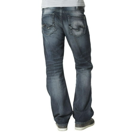 Silver Jeans - Silver Jeans Denim Mens Craig Distressed Medium Wash ...
