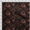 thumbnail image 4 of oneOone Cotton Cambric Maroon Fabric Damask Dress Material Fabric Print Fabric By The Yard 56 Inch Wide, 4 of 4