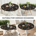 thumbnail image 7 of Red Mushroom Fern Black Pattern Round Fitted Tablecloth with Elastic Edge,Dining Table Cover Waterproof,Outdoor Round Tablecloth for Camping,Dining,Indoor and Outdoor, 7 of 7