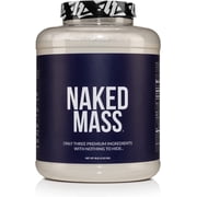 NAKED Mass - Natural Weight Gainer Protein Powder - 8 LB Bulk, GMO Free, Gluten Free & Soy Free. No Artificial Ingredients - 1,250 Calories per Serving