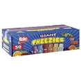 Kisko Giant Freezies, 5.5 Oz Sleeve, 6 Assorted Flavors, 50 Sleeves/box