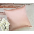 thumbnail image 2 of Aiking Home 18x18 Inches Faux Silk Square Throw Pillow Cover, Zipper Closure, Rose Pink (Set of 2), 2 of 4