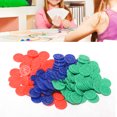 thumbnail image 4 of Strategic Family Card Game, 3 Color Playing Chips Family Board Games Bright Patterns with Folding Board for Kids Above 4 for Family Gathering, 4 of 8