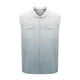 thumbnail image 4 of Camiseta sin mangas con cuello vuelto para hombre, estilo informal, a la moda, con estampado degradado, cuello vuelto, sin mangas, bolsillos, deportiva, de poliéster, 4 of 5