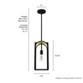 thumbnail image 6 of Hunter - Dukestown 1-light Natural Black Iron, Small Pendant Light, Dimmable, Formal Style, Lantern Shaped, for Bedrooms, Dining, Living Rooms - 19737, 6 of 7