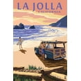 thumbnail image 1 of La Jolla, California, Woody on Beach (12x18 Wall Art Poster, Room Decor), 1 of 3