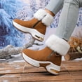 thumbnail image 5 of Cadancy Womens Winter Boots Thick Sole Plush Lining Furry Trim Warm Booties Side Zipper Snow Outdoor Anti-Slip Sude Sneakers Cold Weather Trendy Shoes, 5 of 9