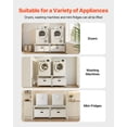 thumbnail image 2 of VEVOR Laundry Pedestal, 22.6 in Height, 29 x 29 in Washer and Dryer Pedestals with Pull-out Tray and Storage Space, 800 lbs Load Capacity, Non-Slip Feet Washing Machine Stand Universal, White, 2 Pack, 2 of 9