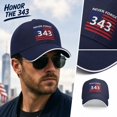thumbnail image 2 of WULMLEO 911 Hat Never Forget 343 Cap Embroidered 9/11 Memorial Caps Men Women American Flag Patriotic Baseball Hats G One Size, 2 of 6