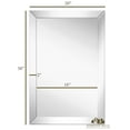 thumbnail image 2 of Hamilton Hills Beveled Edge Rectangular Mirror - 20 x 30 inch Large Flat Framed with 2" Beveled Edge, Premium Silver Backed Glass Panel Rectangle Mirror for Vanity, Bathroom, Hallway or Entry, 2 of 7