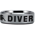 thumbnail image 3 of Silver Tungsten Scuba Diver Ring, 3 of 4