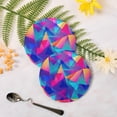 thumbnail image 3 of Rainbow Triangle Drinks Coasters, Non-Scratch Cork Base Round Cups Mats for for Wooden Coffee Table, Cool Housewarming Gift for Home Decor, 3 of 7