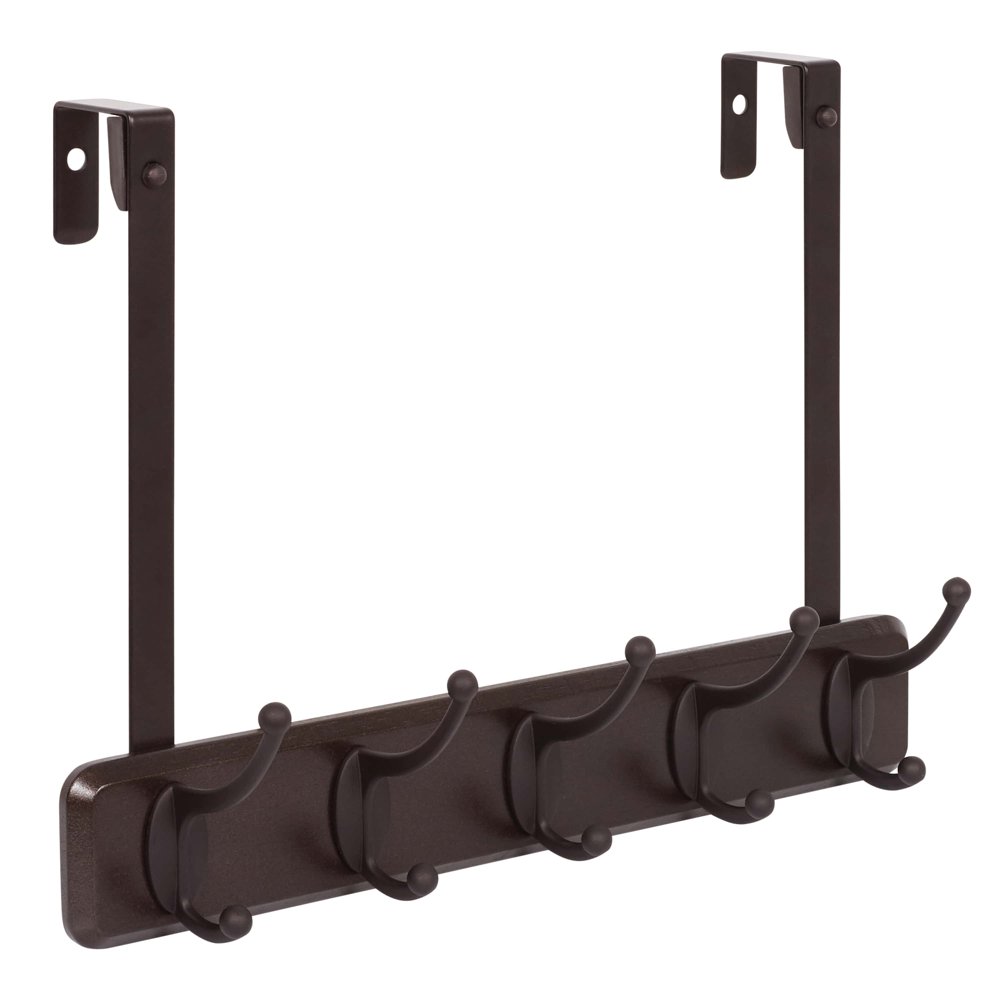 Better Homes & Gardens OvertheDoor Hook Organizer Rack with 5 Double