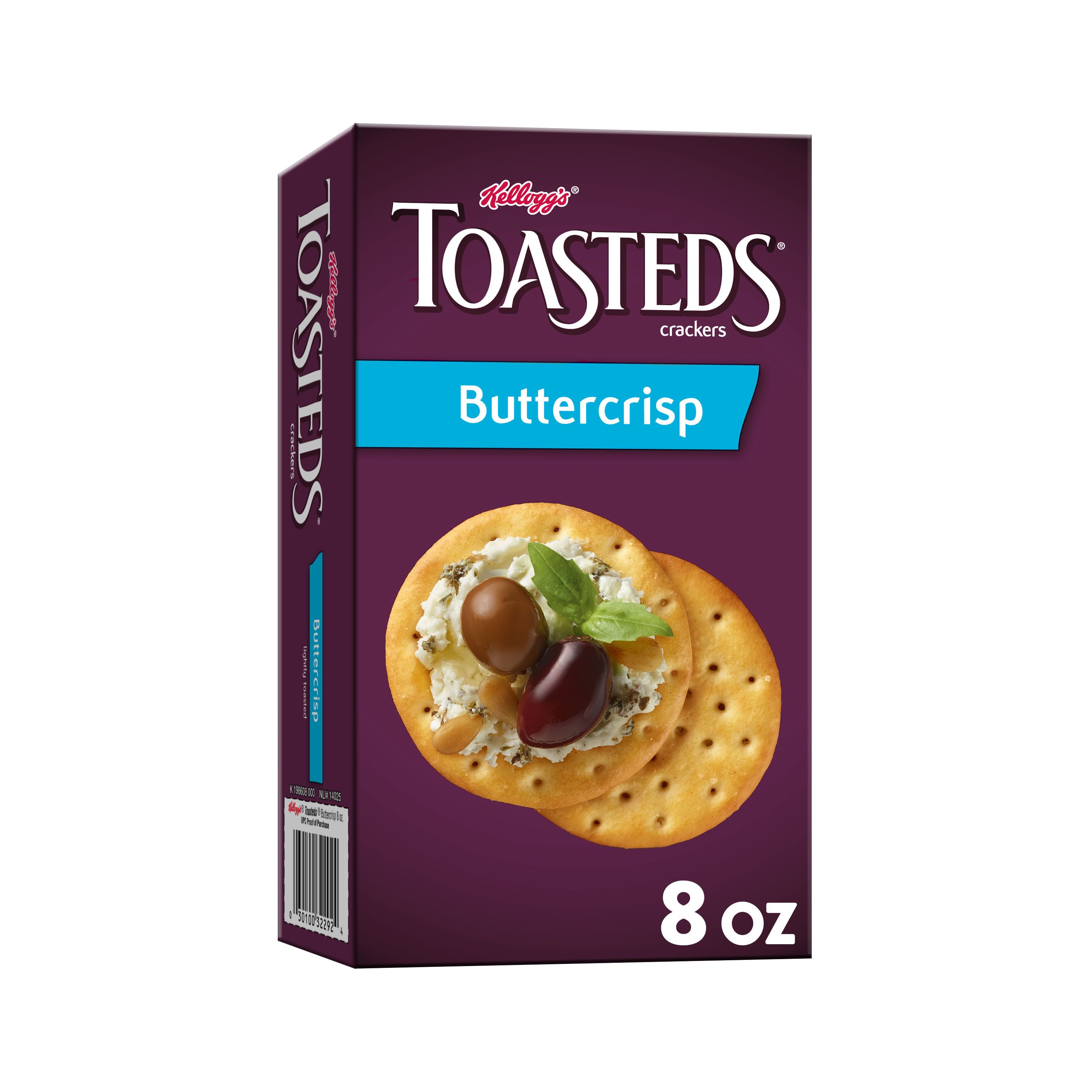 Kellogg's Toasted Crackers, Buttercrisp, 8 Oz, Box