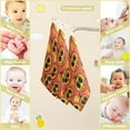 thumbnail image 3 of Dreamtimes 3 PCS Halloween Funny Cute Pumpkins Baby Muslin Washcloths, Face Towel Burp Cloths Ultra Soft Absorbent Cotton Bath Wipes Towels for Newborn Boys Girls, 3 of 7
