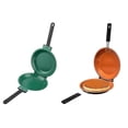 thumbnail image 3 of Non-stick Frying Pan, Double Side Pancake Pan Ceramic Coating Flip Frying Pan Pancake Maker For Household Kitchen Cookware, 3 of 4