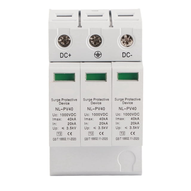 Dispositivo de protección contra sobretensiones 20-40KA 3P 1000V Protector de sobretensión fotovoltaica