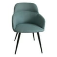 thumbnail image 2 of Cid Mara 24 Inch Modern Dining Chair, Blue Fabric, Black Metal Legs- Saltoro Sherpi, 2 of 5