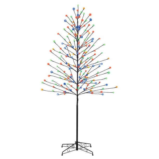 Philips 6ft PreLit Led Artificial Twig Tree Cool White and Multicolored Lights,