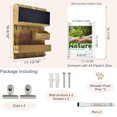 thumbnail image 2 of Mail Organizer Wall Mount，Key Holder Mail and Key Organizer for Wall with Shelf, Chalkboard, Corkboard, Home Decor for Room Office Entryway(Light Wood), 2 of 17