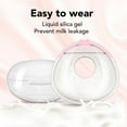 thumbnail image 4 of Wearable Milk Catcher, Milk Collection Shells Skin Friendly Sealing Lid 2pcs Spill Prevention Soft Silicone 11cm Length  For Home Use, 4 of 8