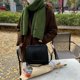 thumbnail image 5 of Bufanda retro verde blanca para mujer, suave, de color sólido, cálida, de lana, para invierno, 5 of 6