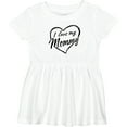 thumbnail image 3 of Inktastic I Love My Mommy in Black Chalk Heart Girls Baby Dress, 3 of 5