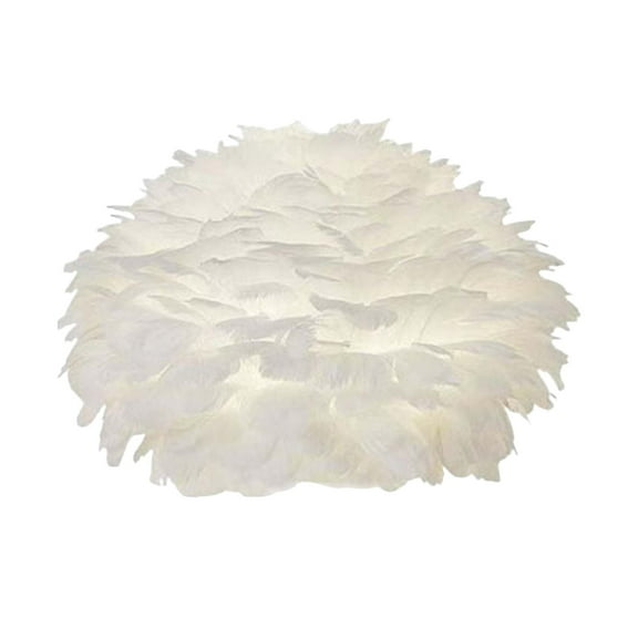 Zxpjkyu Modern Feather Lamp Shade Desk Lamp Cover Bohemian Chandelier Lampshade Pendant Light Cover for Bedroom Office Dorm Kitchen Decoration