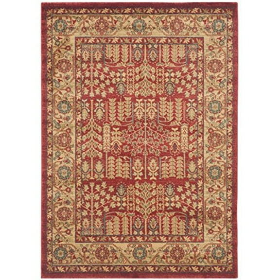 SAFAVIEH Mahal Phylliss Oriental Area Rug, Red/Natural, 3' x 5'