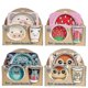 thumbnail image 1 of Five-piece Bamboo Fiber Children's Tableware Animals Pattern Kid Sets, 1 of 5