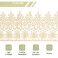 thumbnail image 4 of Uxcell 3.14 inch Wide 10 Yard Lace Ribbon Floral Pattern Cream White Embroidered Lace Trim for Sewing Making, Gift Wrapping, 4 of 5
