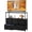 Black, variant on Nextay TV Stand for Bedroom, TV Dresser for 45 inches, Media Console Table, Entertainment Center with 5 Fabric Drawers Cabinet and Open Storage Shelf Furniture Cabinet for Living Room, Brown