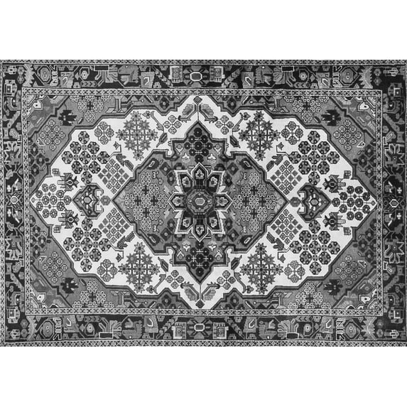 Ahgly Company Indoor Rectangle Persian Gray Traditional Area Rugs, 5' x 7'