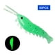 thumbnail image 4 of 50 Uds. De señuelos de pesca de agua salada de 3,5 cm, camarones luminosos con señuelo suave (verde luminoso), 4 of 5