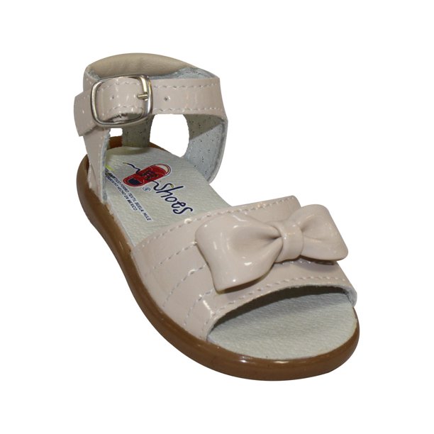 Sandalias Casuales leon Niña Beige Charol 490 LEON 490p
