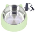 thumbnail image 3 of Cat Bowl Cat Food Bowl Stainless Steel Food Bowl Pet Heating Bowl Nordic Stainless Steel To Protect Cervical Spine Constant Temperature Cat Food Bowl US Plug 100-240V, 3 of 8