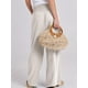 thumbnail image 4 of Pantalones Palazzo ANRABESS de lino, cintura alta, color albaricoque, para mujer, 4 of 8