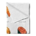 thumbnail image 2 of Sushi Soft Flannel Fleece Throw Blanket, Exotic Japanese Cuisine Infographic with Temaki Futomaki Gunkan and Nigiri, Cozy Plush for Indoor and Outdoor Use, 50" x 60", Multicolor, by Ambesonne, 2 of 5