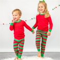 thumbnail image 2 of Pyjama Rayé de Noël Assorti pour Enfants et Adultes en Famille, Vêtement de Nuit, 2 of 3