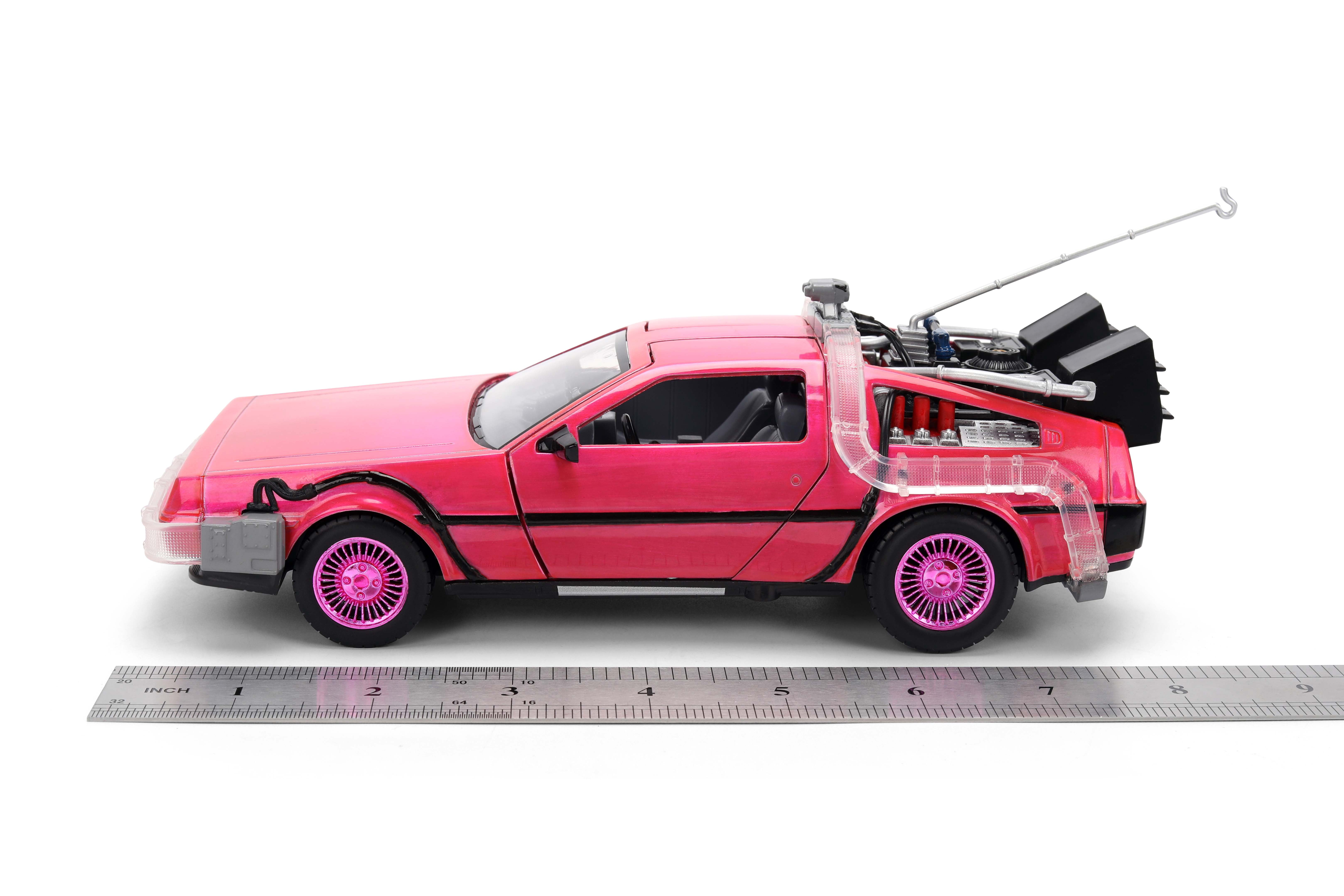 Jada Toys Pink Slips Back To The Future 1:24 Time Machine (Pink
