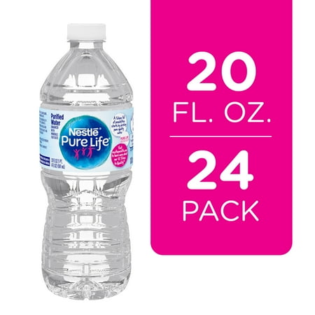 Pure Life Purified Water, 20 fl oz Bottles, 24 Pack