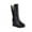 Black, variant on RUIYANQI Women's Winter Wedge Heel Snow Boots Fleece Lined Mid Calf Warm Shoes With Buckle Decoration Multi Color Options For Cold Weather Outdoors White Women Sandal