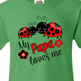 thumbnail image 4 of Inktastic My Papa Loves Me with Cute Ladybugs Youth T-Shirt, 4 of 5